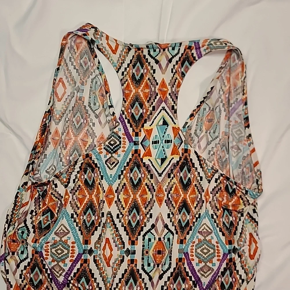 Veronica M Maxi Dress Banded Waist plunge neck racerback super soft - Picture 6 of 6
